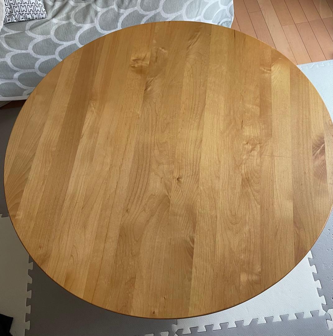 円卓 円形 ナチュラルウッドセンターテーブル 無垢 ブナ アクタス120cm