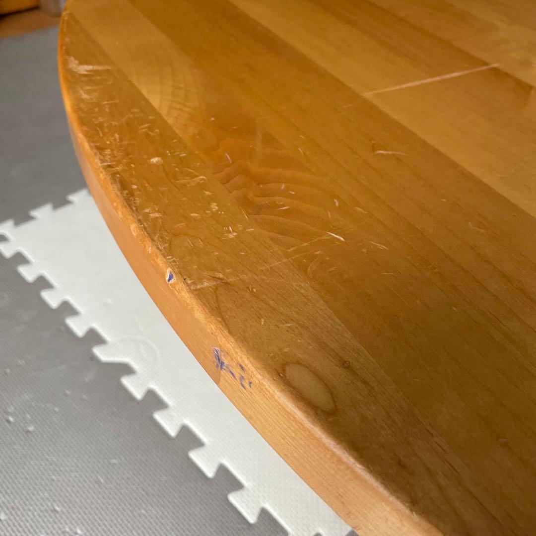 円卓 円形 ナチュラルウッドセンターテーブル 無垢 ブナ アクタス120cm