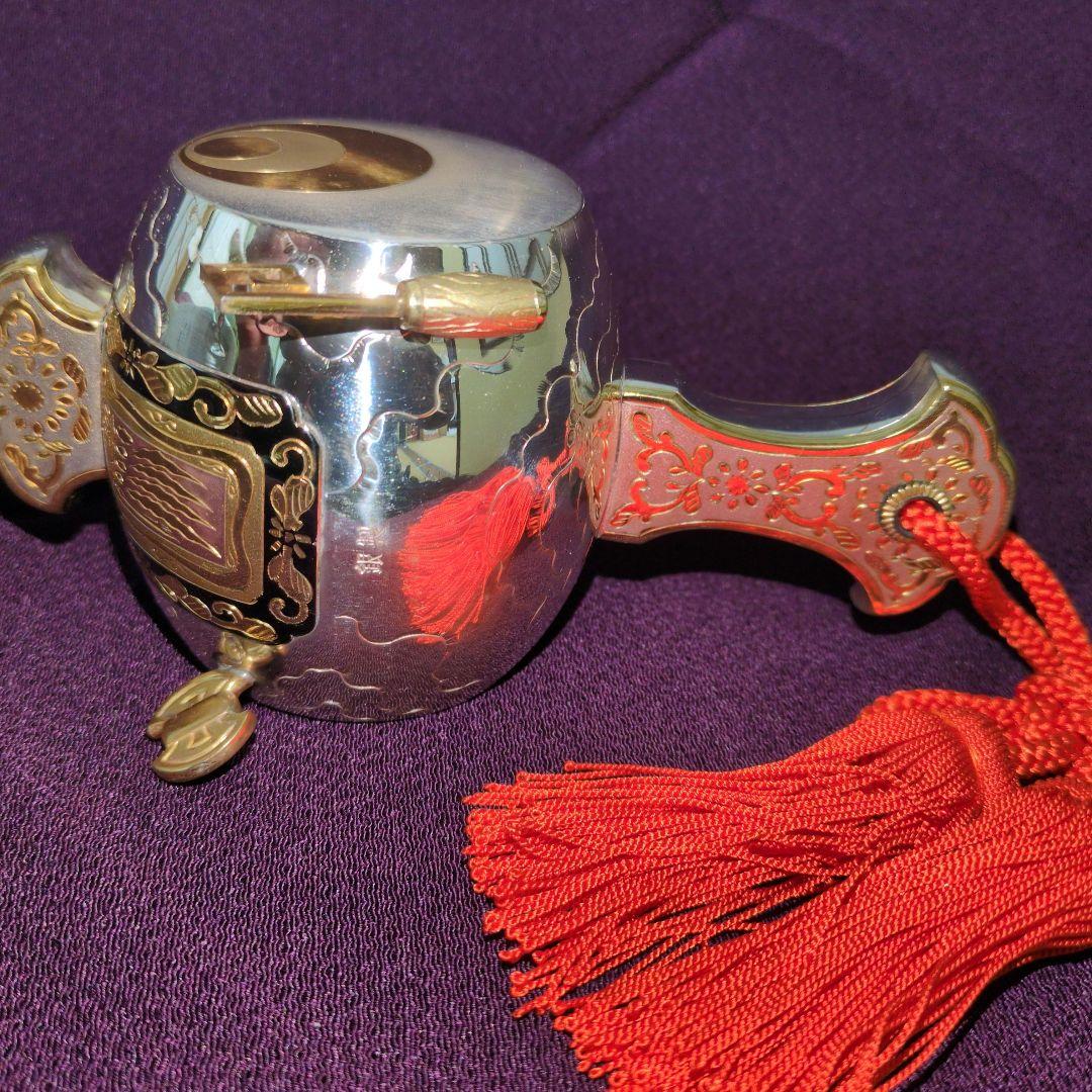 大振り160gの銀製 打出の小鎚のみ　ケース別売り