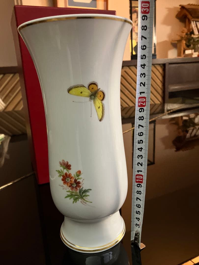Meissen 花柄 花瓶 約29cm