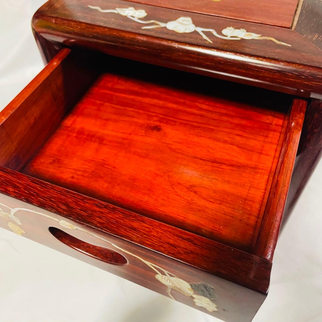 螺鈿家具 螺鈿細工 唐木 引き出し 五段 チェスト - メルカリ