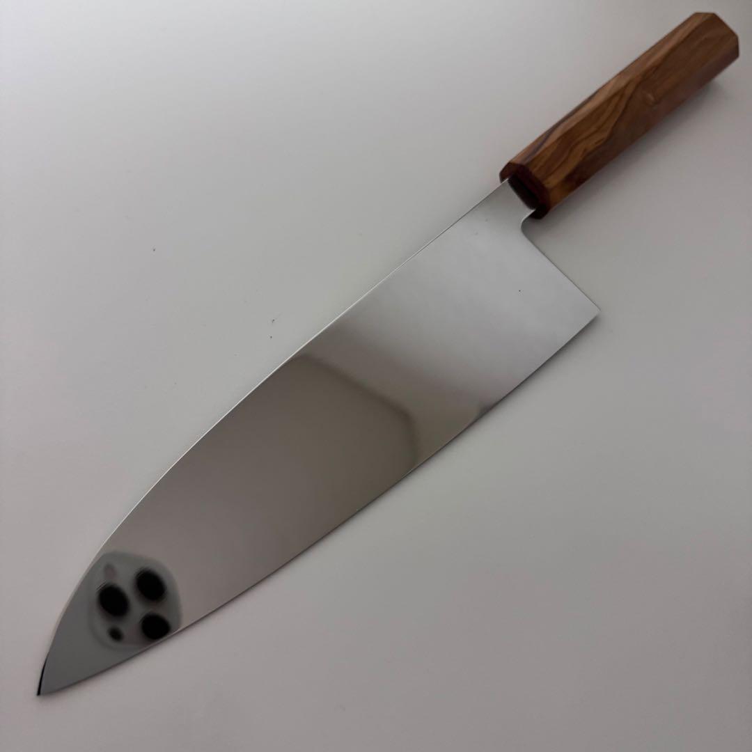 210mm 出刃包丁 鏡面仕上げ 天然木八角柄 全鋼 和包丁 - メルカリ