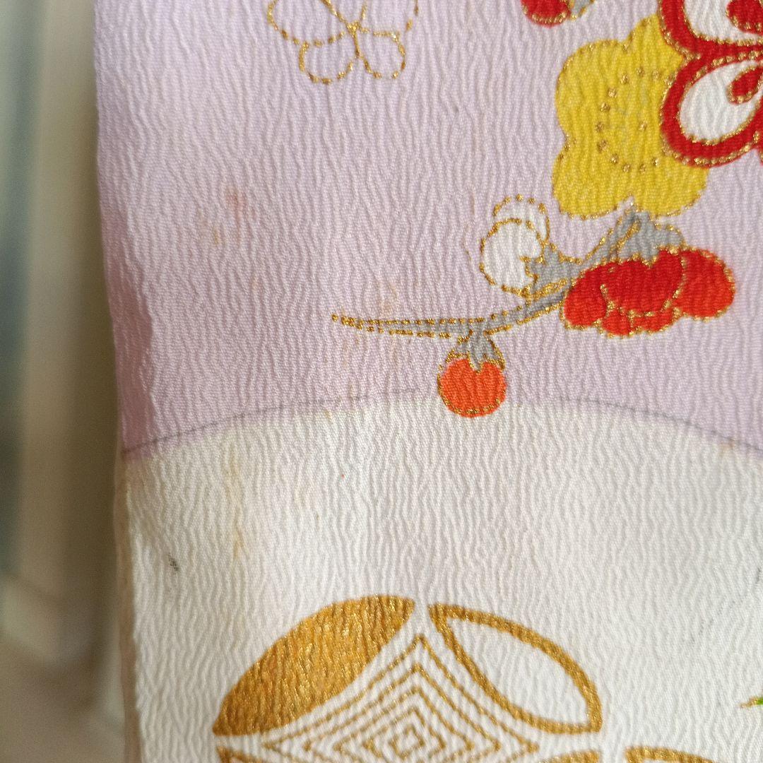 アンティーク白色系着物と作り帯