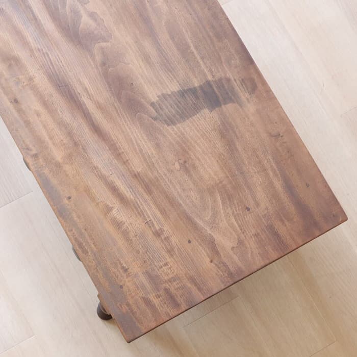 アンティーク ロクロ脚 引き出し3杯 無垢材 文机 古家具 トチ - メルカリ