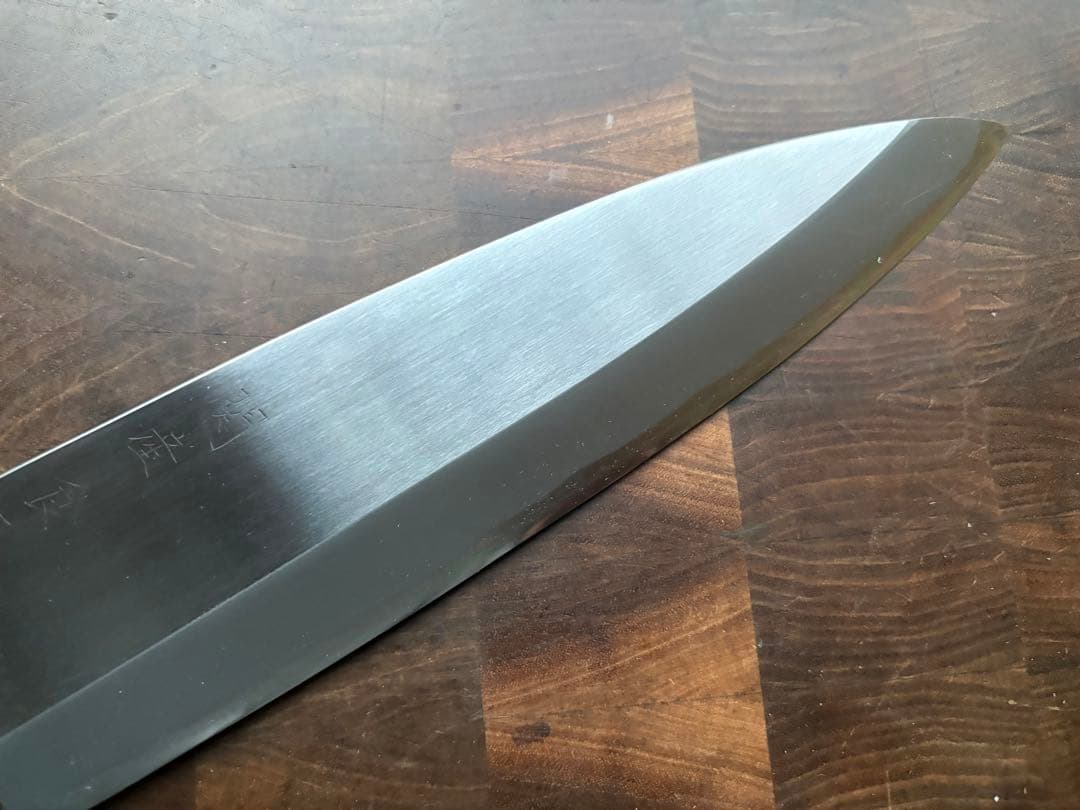 堺打刃物　正直　霞　身卸出刃　240mm 8寸　包丁　和包丁　研ぎ直し済　白鋼