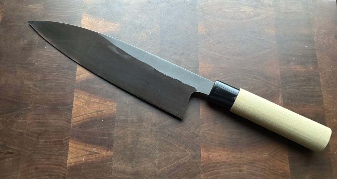 堺打刃物　正直　霞　身卸出刃　240mm 8寸　包丁　和包丁　研ぎ直し済　白鋼