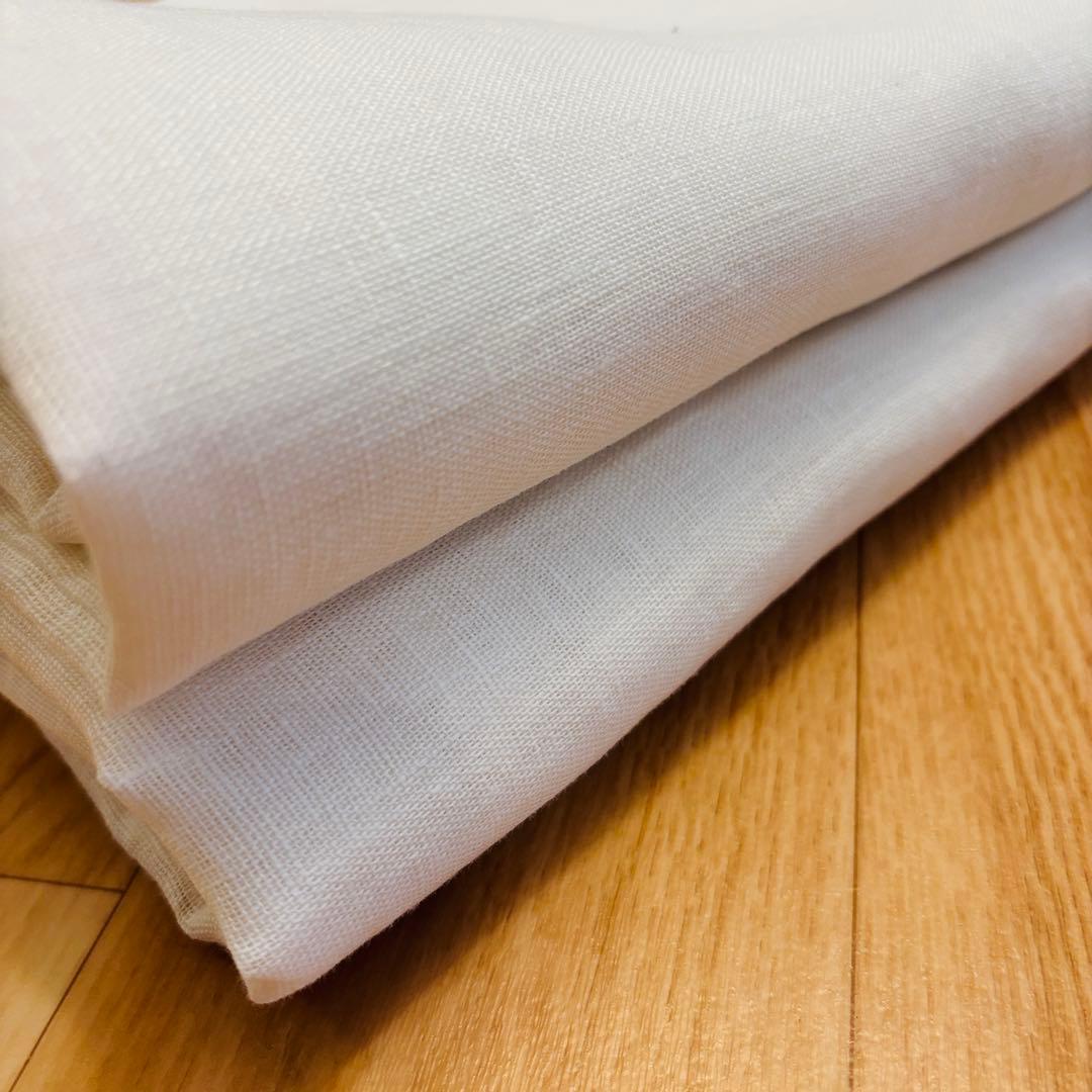 美品2枚1組【IKEA✴︎DYTÅGホワイト カーテン】麻100%145x250