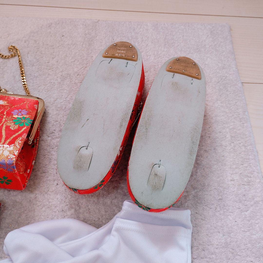 七五三 6歳 7歳 着物 作り帯 バッグ 草履 小物セット ピンク 水色系