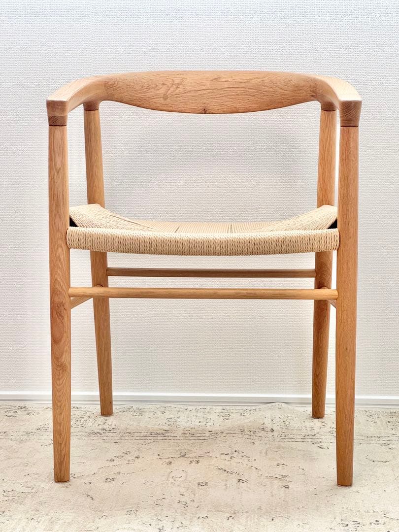 無印良品／オーク材ペーパーコードアームチェア