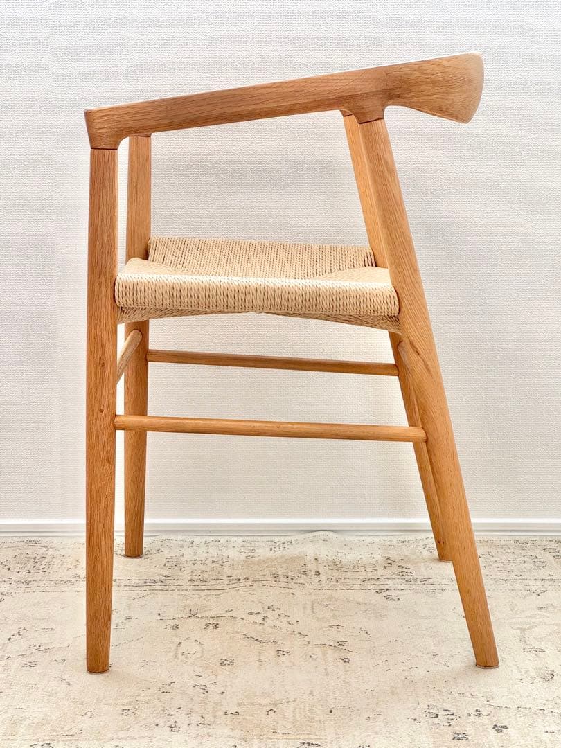 無印良品／オーク材ペーパーコードアームチェア