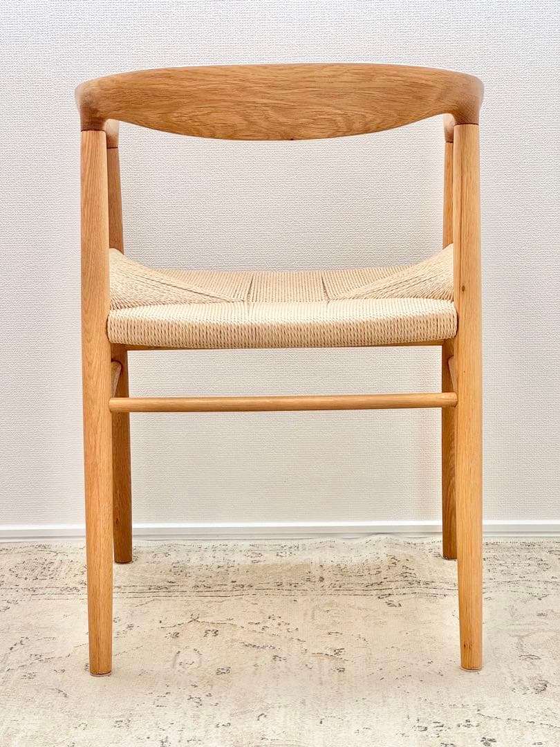無印良品／オーク材ペーパーコードアームチェア
