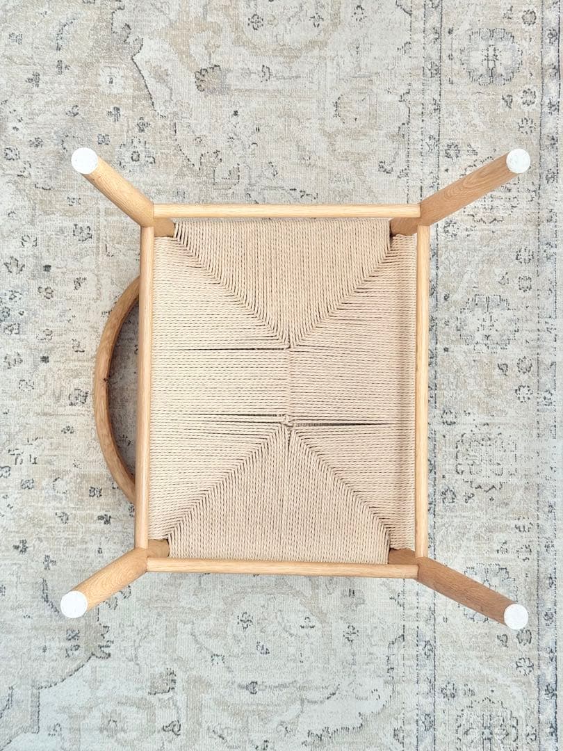 無印良品／オーク材ペーパーコードアームチェア