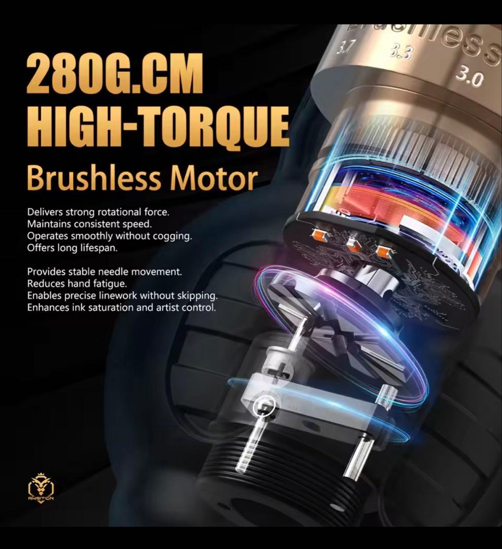 Ambition Ninja Max 280 ワイヤレスタトゥーマシン - メルカリ