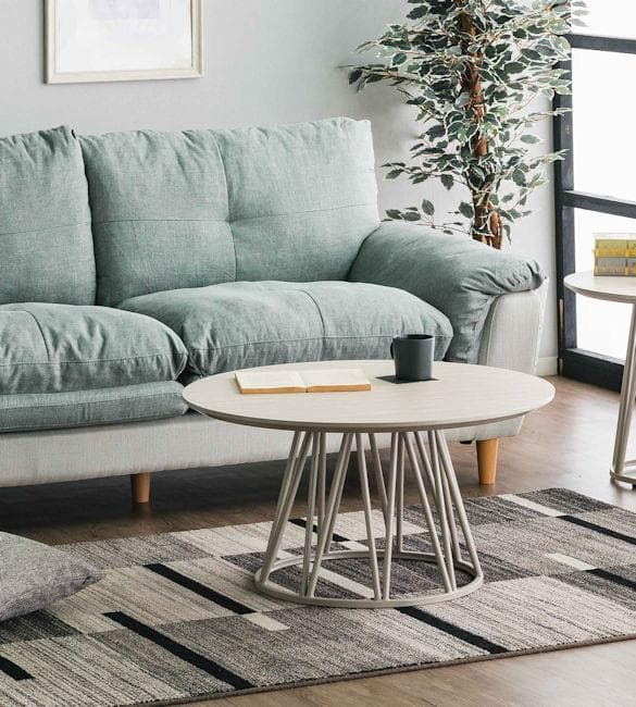 ビバリーダイニングテーブル幅80cmセンターテーブル コンクリート調（1313）