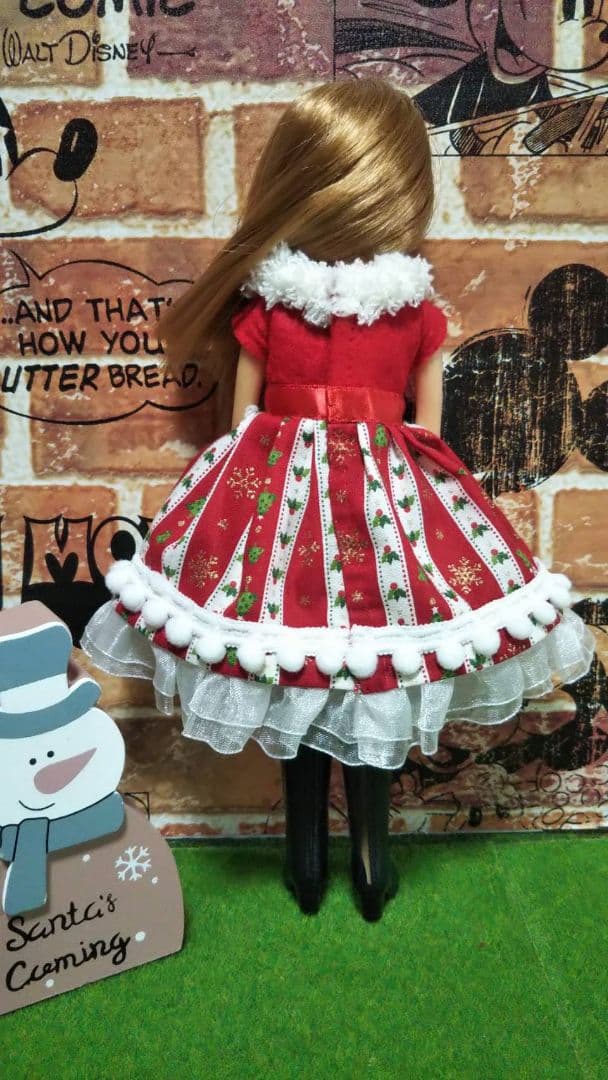 クリスマス リカちゃん服 人形 洋服 ハンドメイド 2301