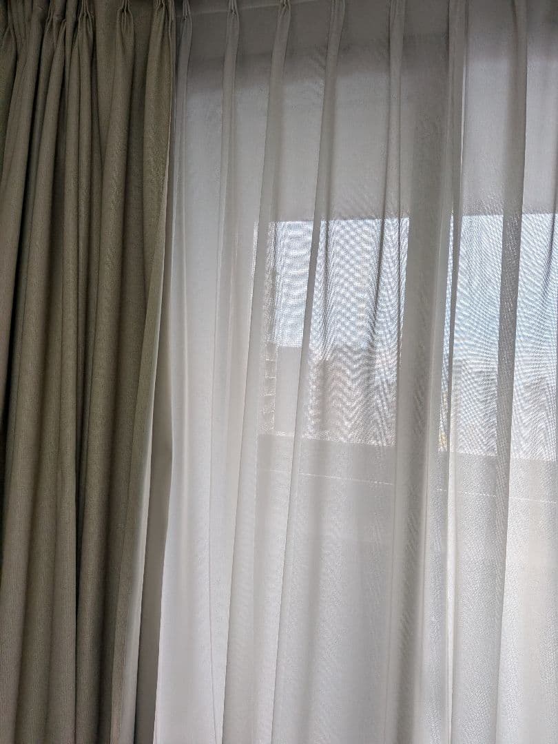 オーダーカーテン 幅150cm×丈240cm 2枚 高級　遮光　防炎
