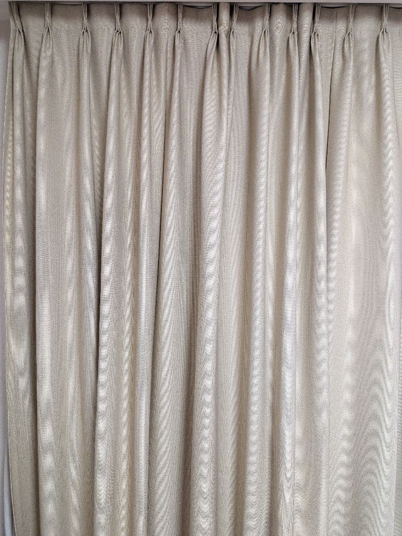 オーダーカーテン 幅150cm×丈240cm 2枚 高級　遮光　防炎