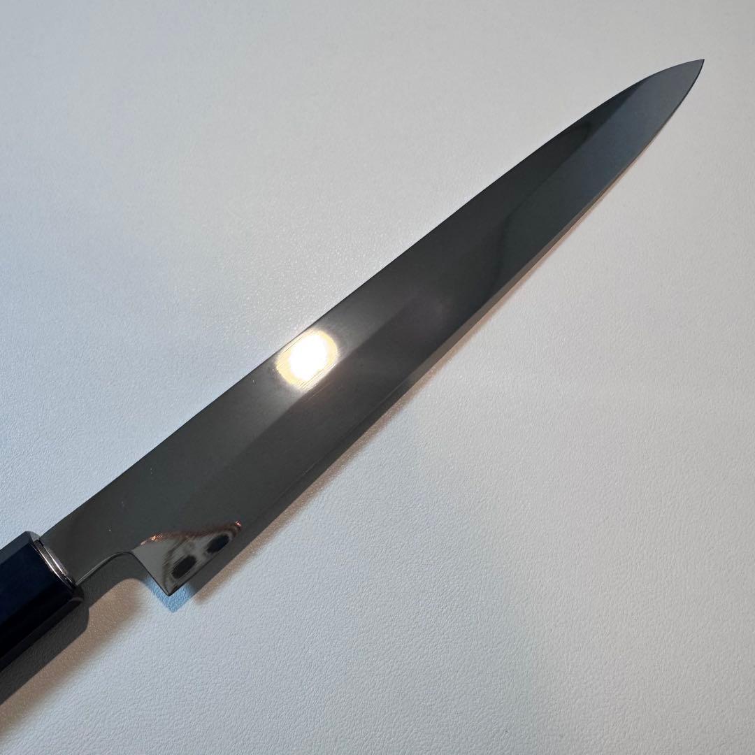 270mm 柳刃包丁 鏡面　黒檀天然牛角八角柄 刺身包丁 全鋼　和包丁