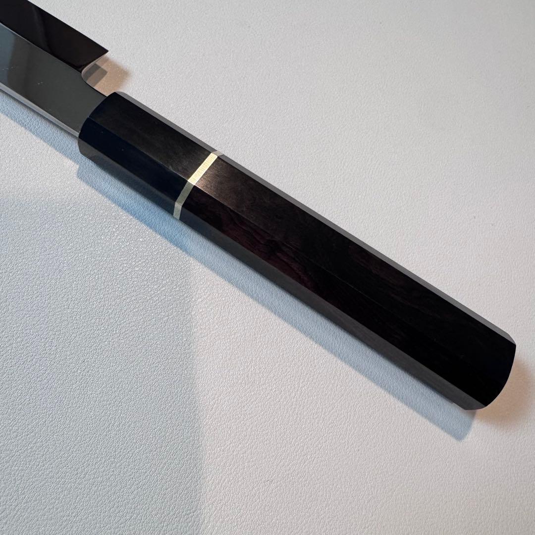 270mm 柳刃包丁 鏡面　黒檀天然牛角八角柄 刺身包丁 全鋼　和包丁