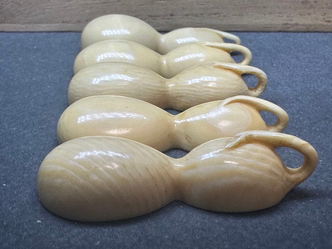 極上　箸置　未使用 5個セット 共箱　天然素材　アンティーク　骨董　飾り物