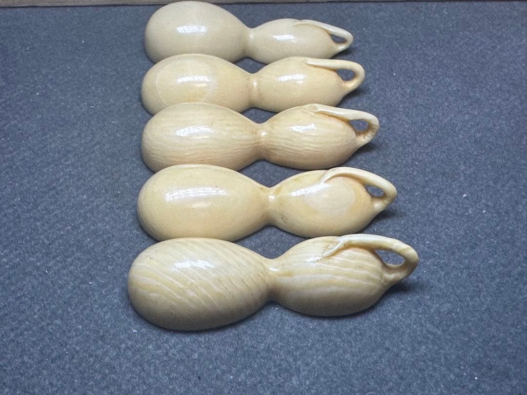 極上　箸置　未使用 5個セット 共箱　天然素材　アンティーク　骨董　飾り物