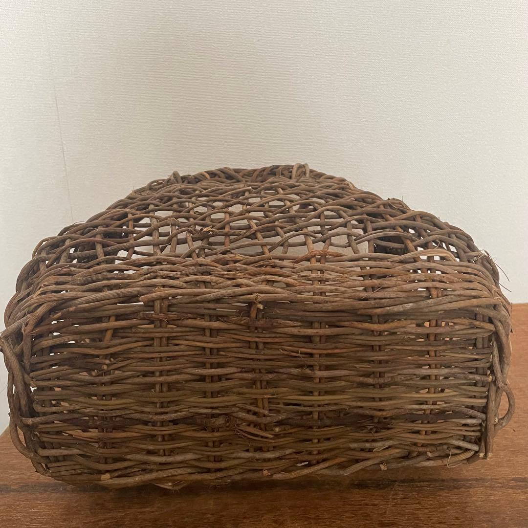 【新品】かごバッグ　あけび　透かし編み　ピクニック　工芸品