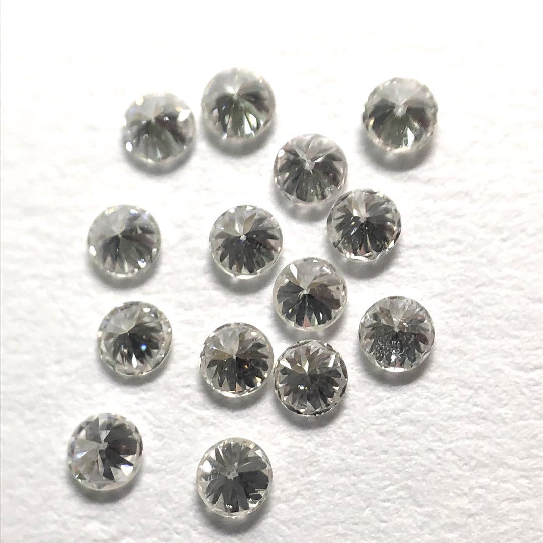ホワイト系 天然ダイヤモンドルース 14ピース合計0.214ct - メルカリ
