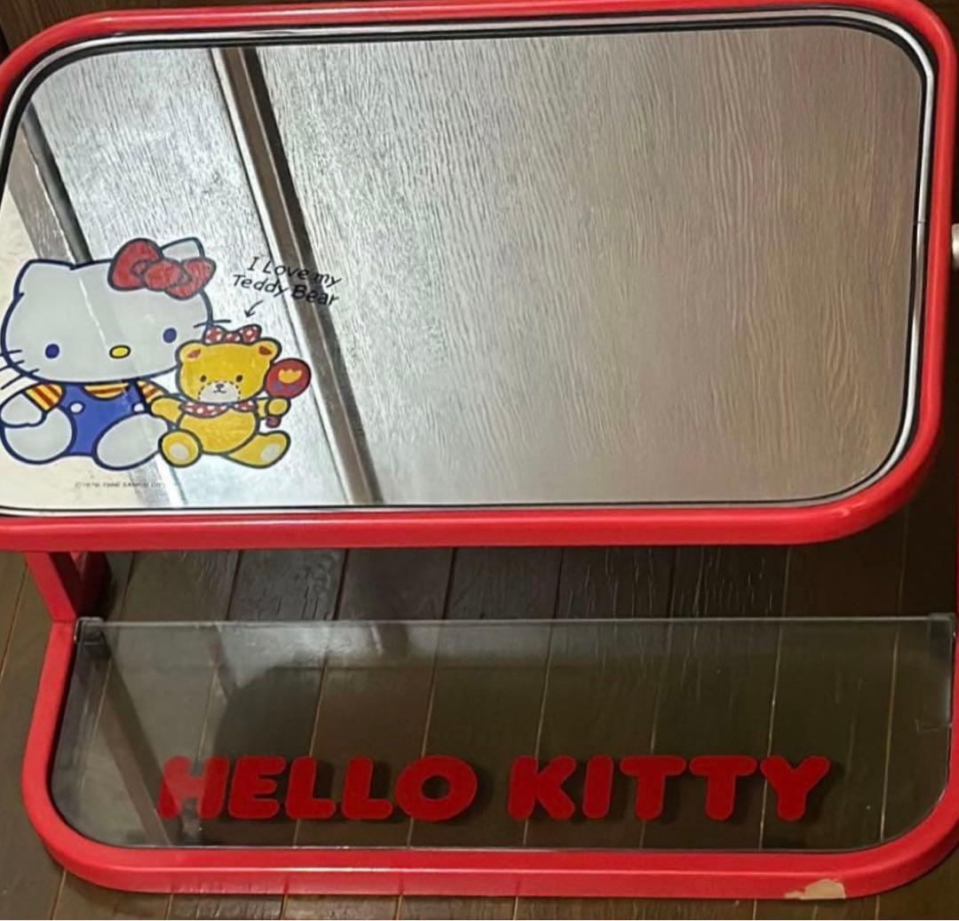 激レアハローキティ　レトロ　スタンドミラー　サンリオ