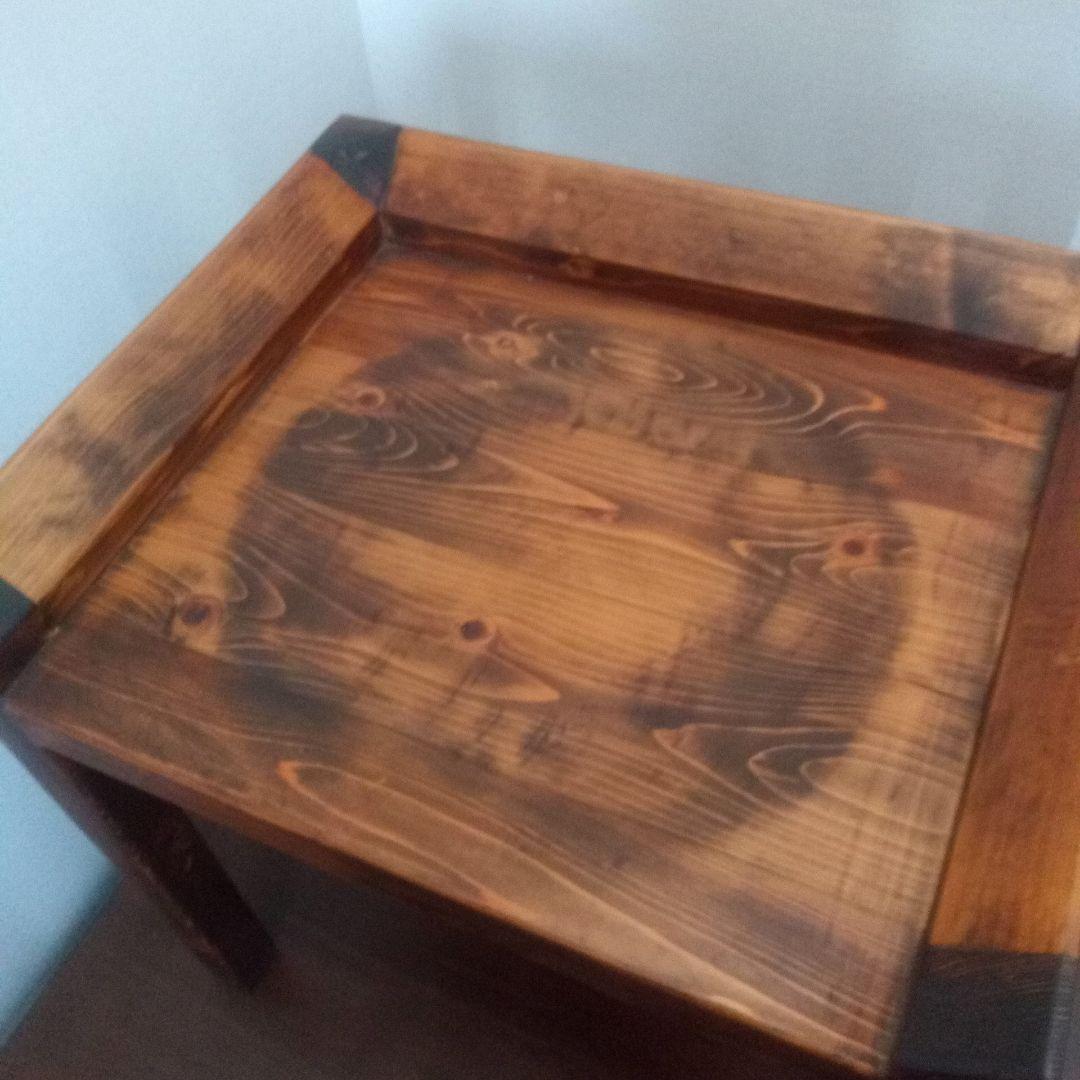 桧スツール角（ハンドメイド）