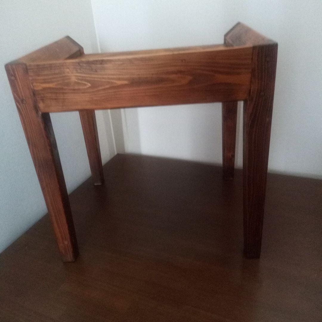 桧スツール角（ハンドメイド）