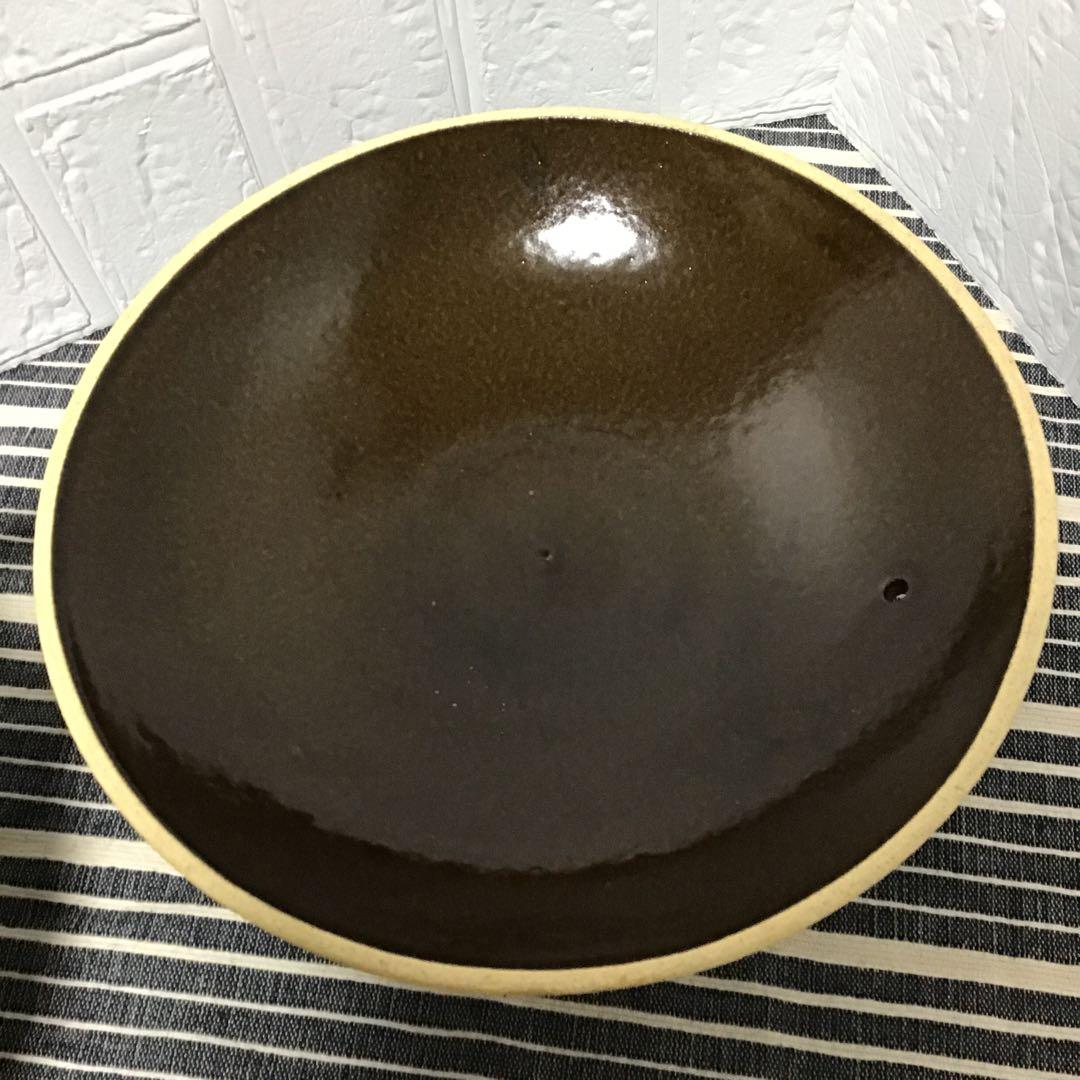 長谷園　伊賀物　伊賀焼　陶器製 丸型 土鍋 茶色