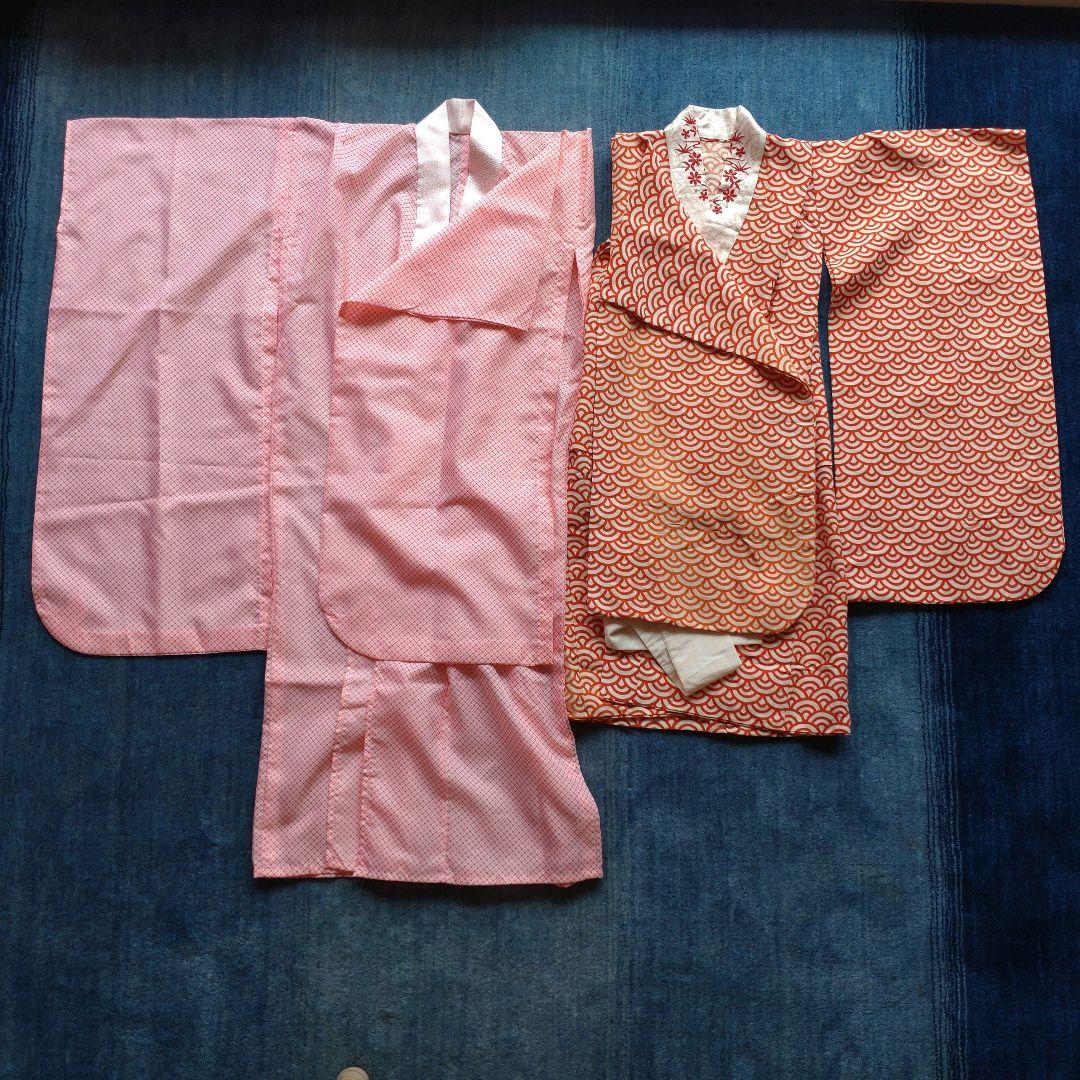 七五三 7歳 女の子 着物 フルセット 正絹 帯はこせこセット 黒地 八重桜 鞠