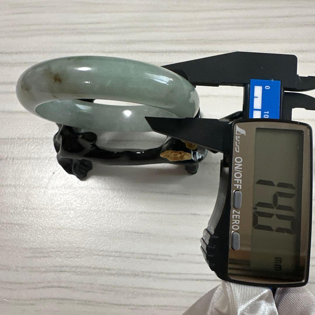 天然ミャンマー産 翡翠バングル グリーングレー棕根色 57.2mm（A貨）