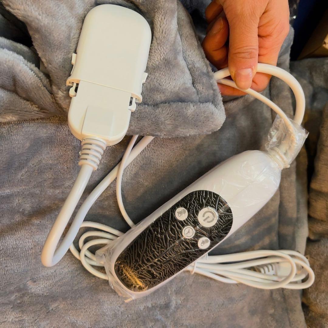 USB式肩掛け 電気毛布 速暖 電気ひざ掛け 180×130cm