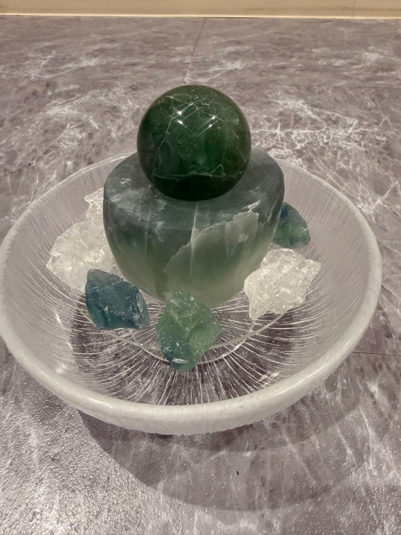 天然石　置物　クリスタルファウンテン