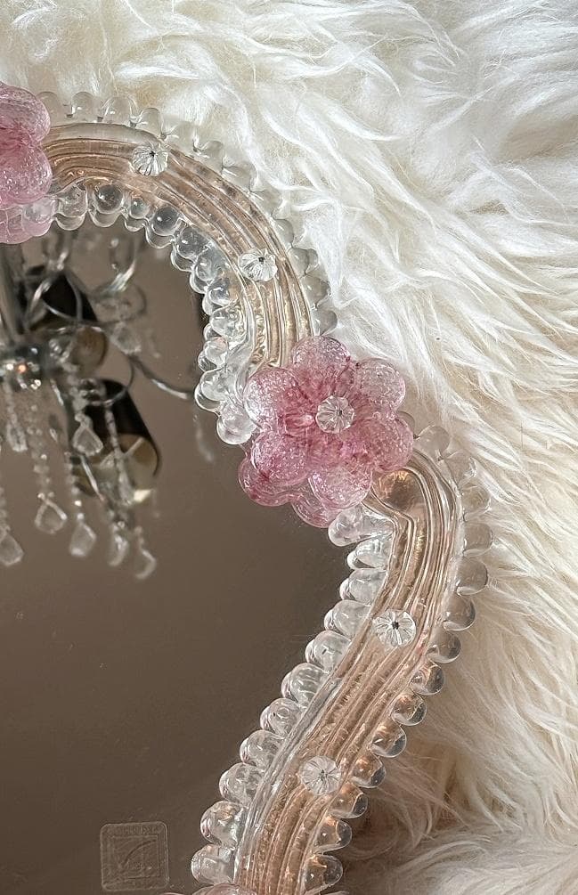 ムラーノガラス　＜Ｂ＞　壁掛け・スタンドミラー　ベネチアンガラス　イタリア