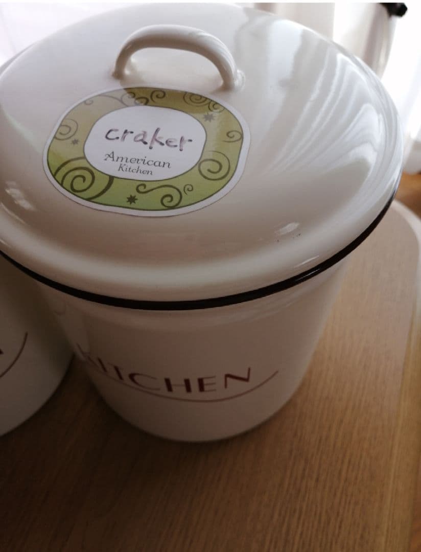 ヴィンテージ❋ホーローキャニスター3個セット