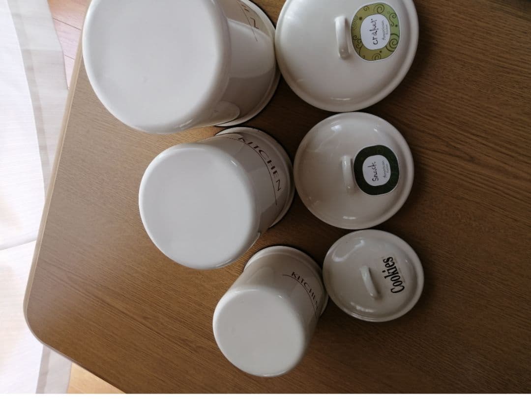 ヴィンテージ❋ホーローキャニスター3個セット