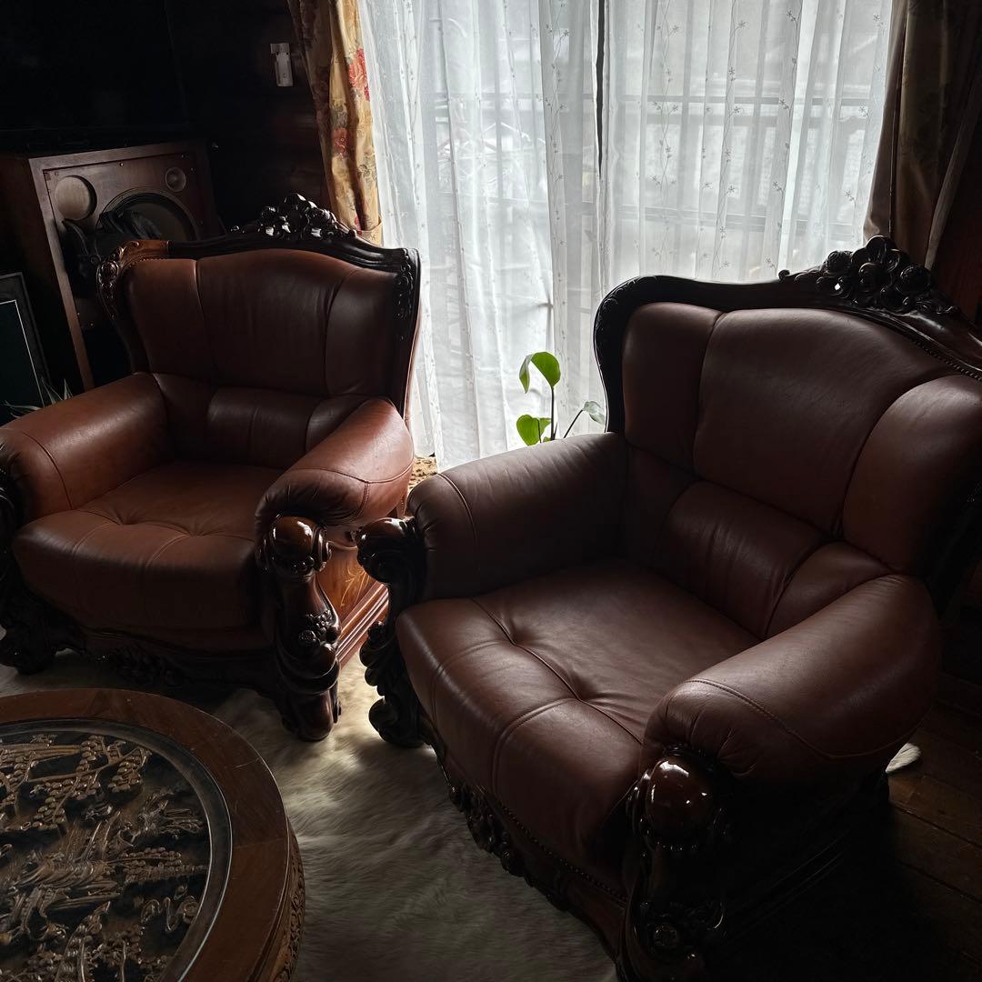 削除前最終お値引き❣️ヴィンテージ1pソファー 1人掛けソファ - メルカリ