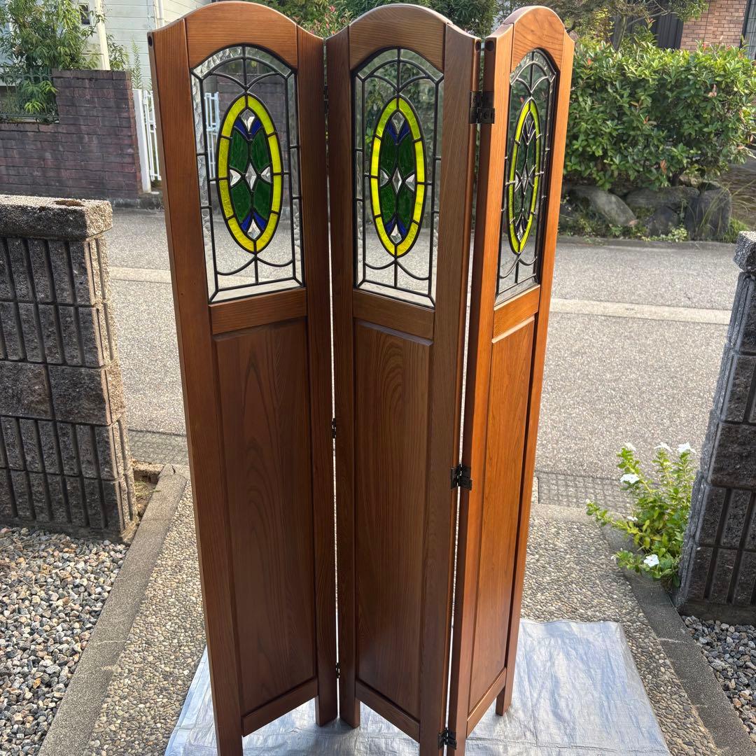 希少】ステンドグラス パーテーション 衝立 間仕切り - メルカリ