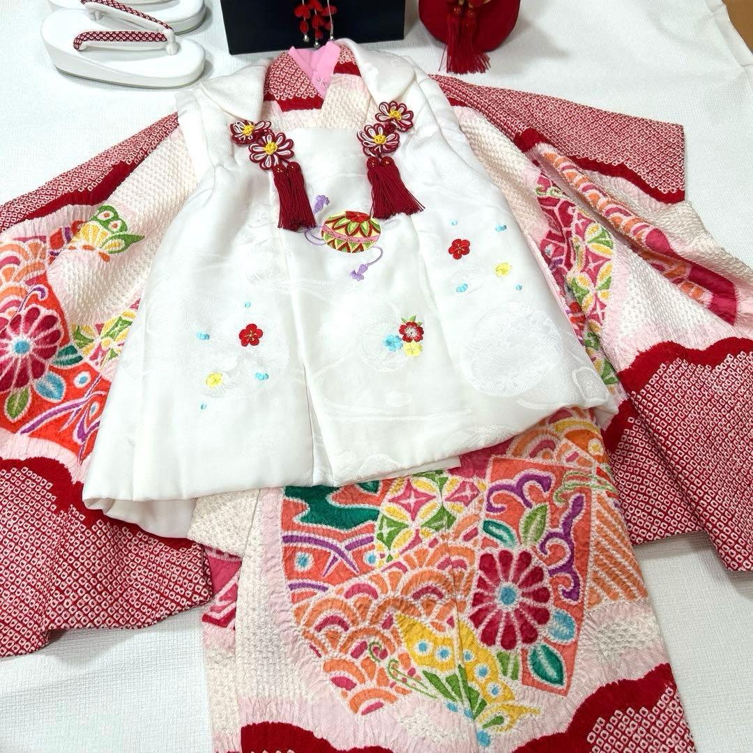 tsuki　No.94 七五三　3歳　　正絹被布セット　　本総絞り