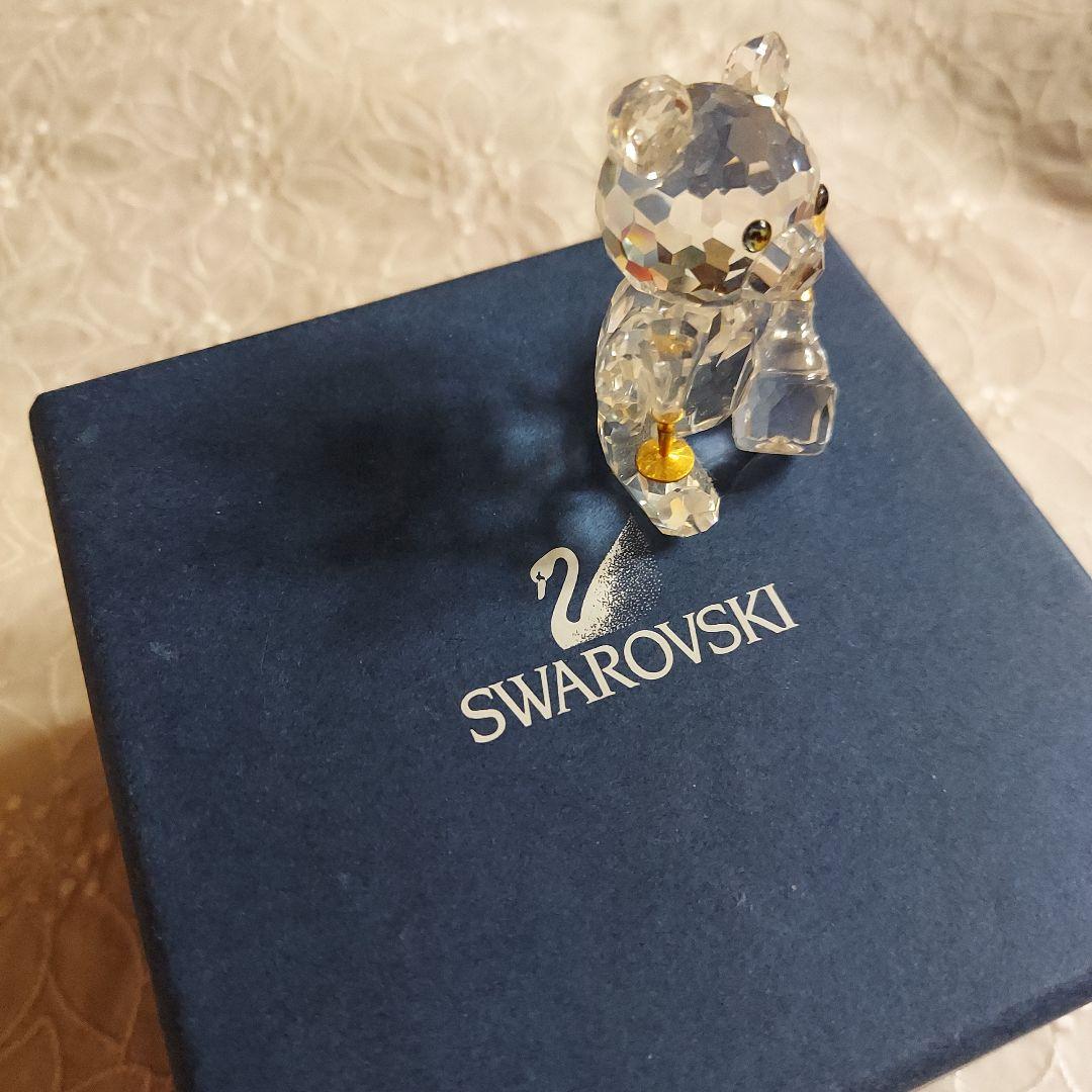 タイムセール)SWAROVSKIスワロフスキー　クリスベア　乾杯　箱付き希少レア