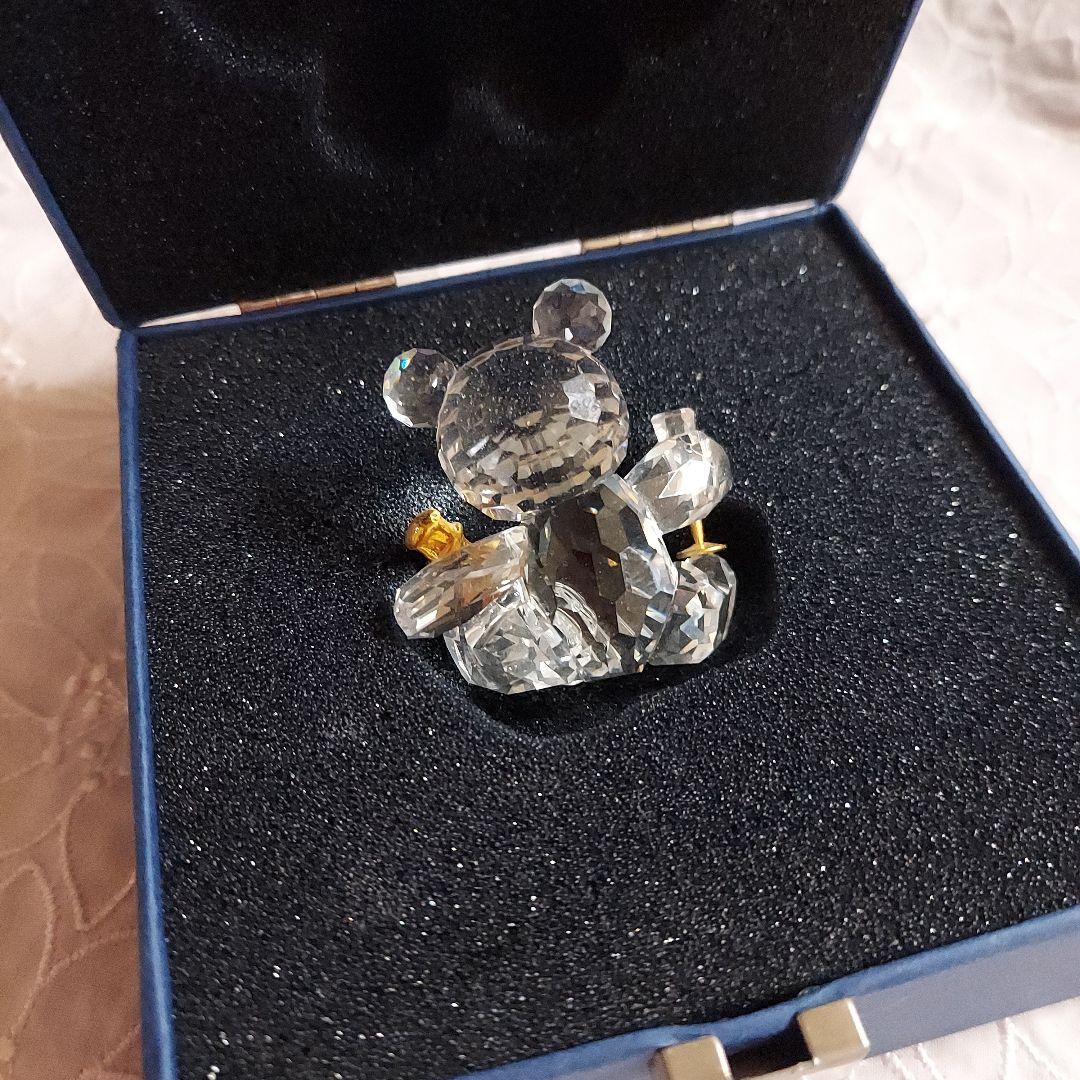 タイムセール)SWAROVSKIスワロフスキー　クリスベア　乾杯　箱付き希少レア