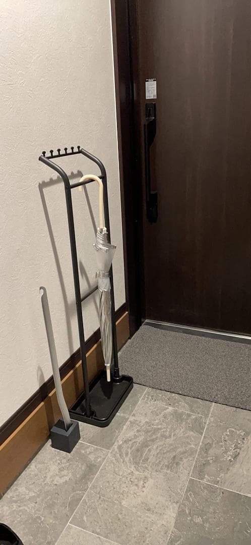 アンブレラハンガー 3kg耐荷重 マットブラック スリム傘立て