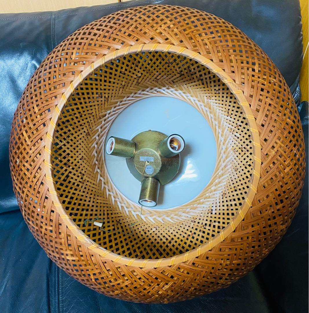 ヴィンテージ yamagiwa ヤマギワ　近藤昭作　3灯　竹のあかり