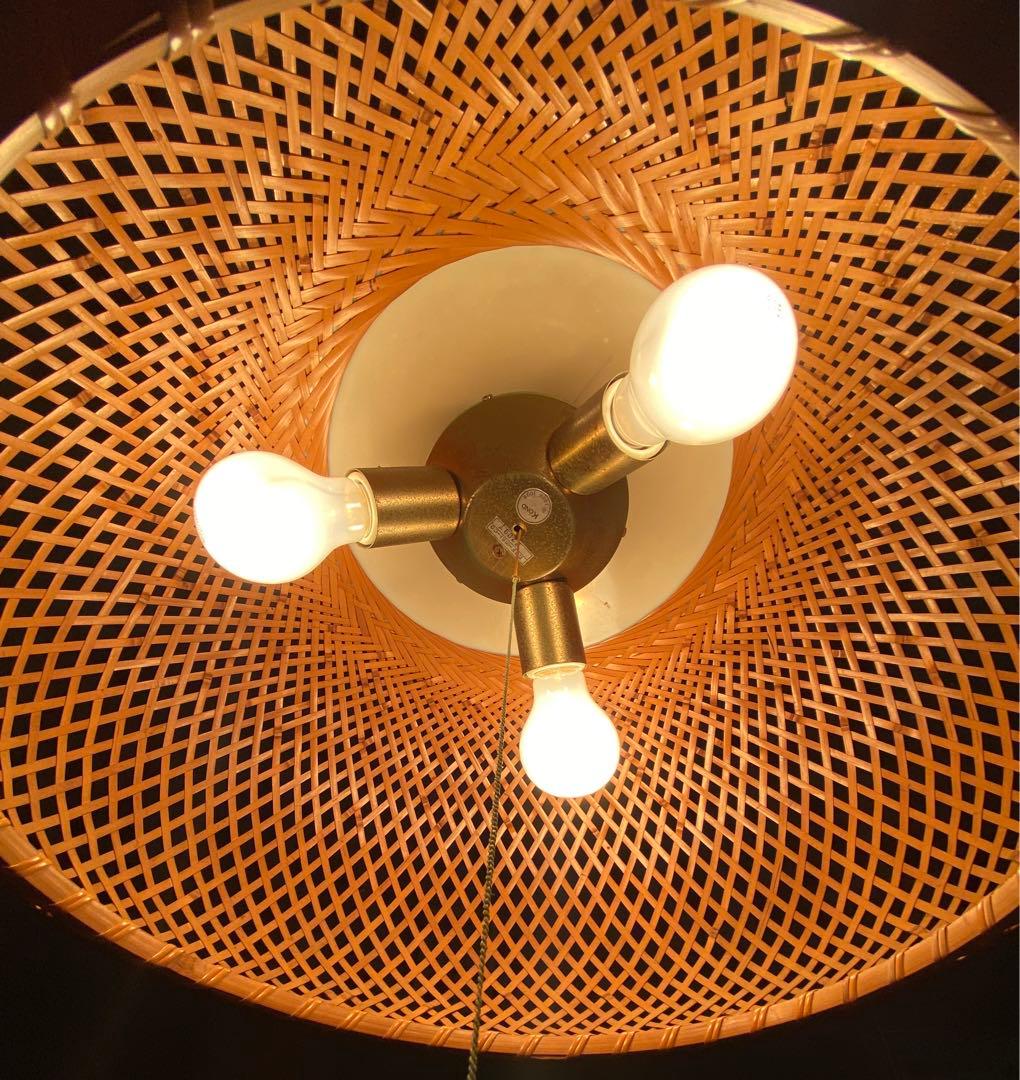 ヴィンテージ yamagiwa ヤマギワ　近藤昭作　3灯　竹のあかり