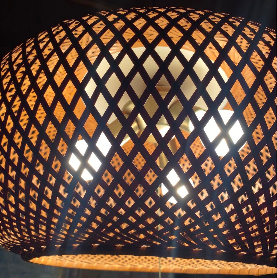 ヴィンテージ yamagiwa ヤマギワ　近藤昭作　3灯　竹のあかり