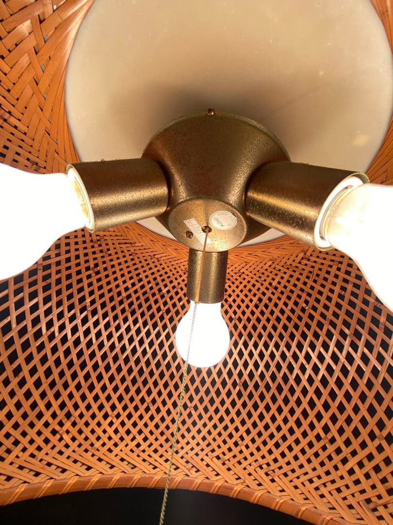 ヴィンテージ yamagiwa ヤマギワ　近藤昭作　3灯　竹のあかり