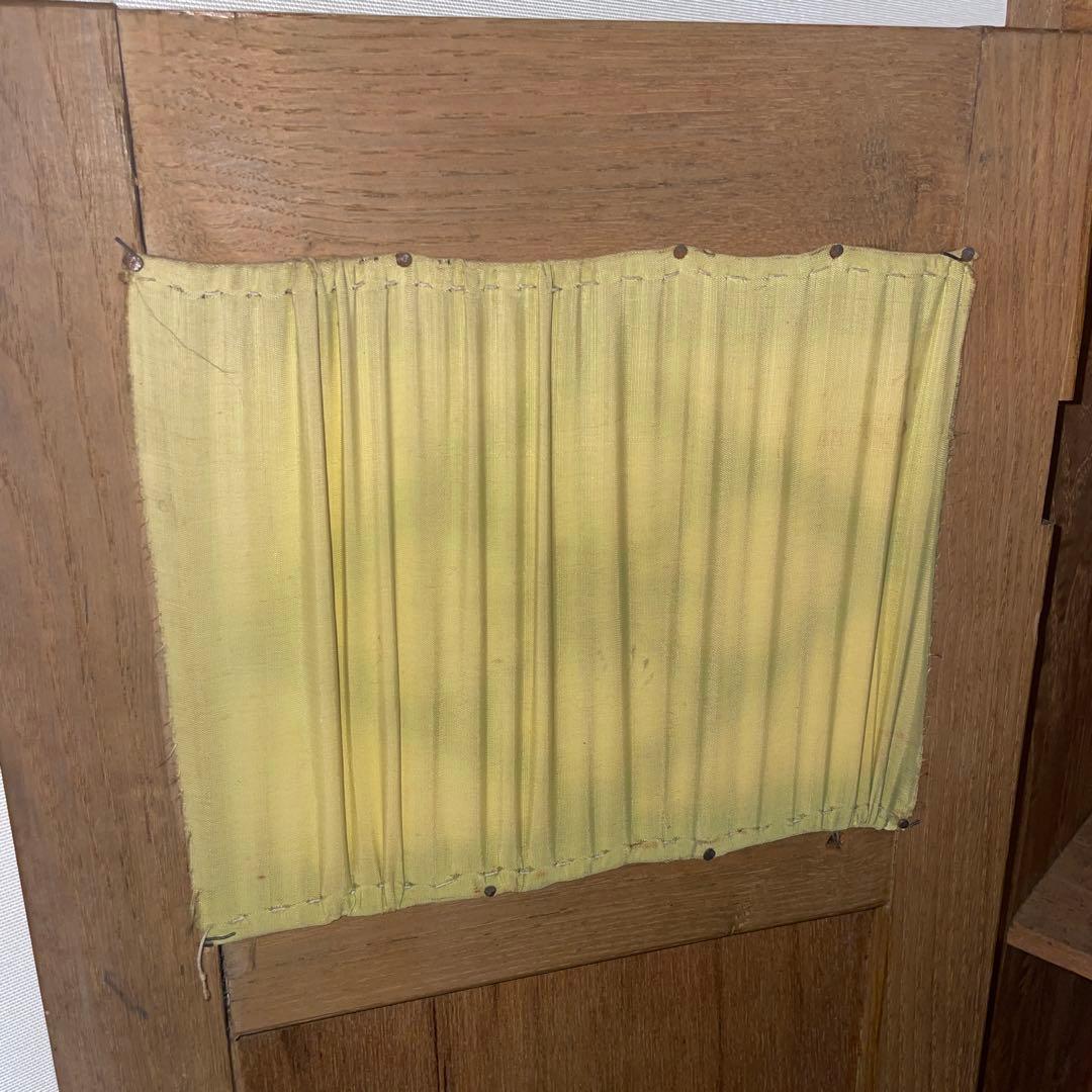 【希少】アンティーク ガラス 戸棚 チェスト キャビネット 飾り棚 昭和レトロ