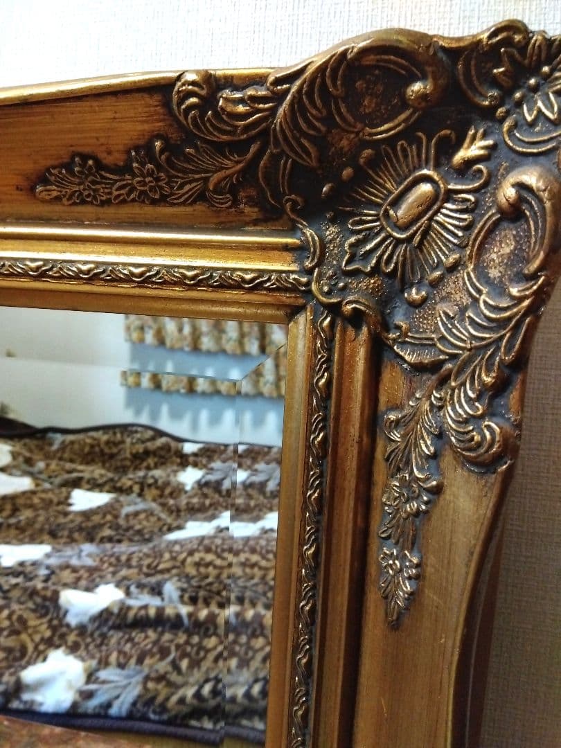 イタリア製 ウォールミラー ／ヴィンテージ インテリア 壁掛け 鏡